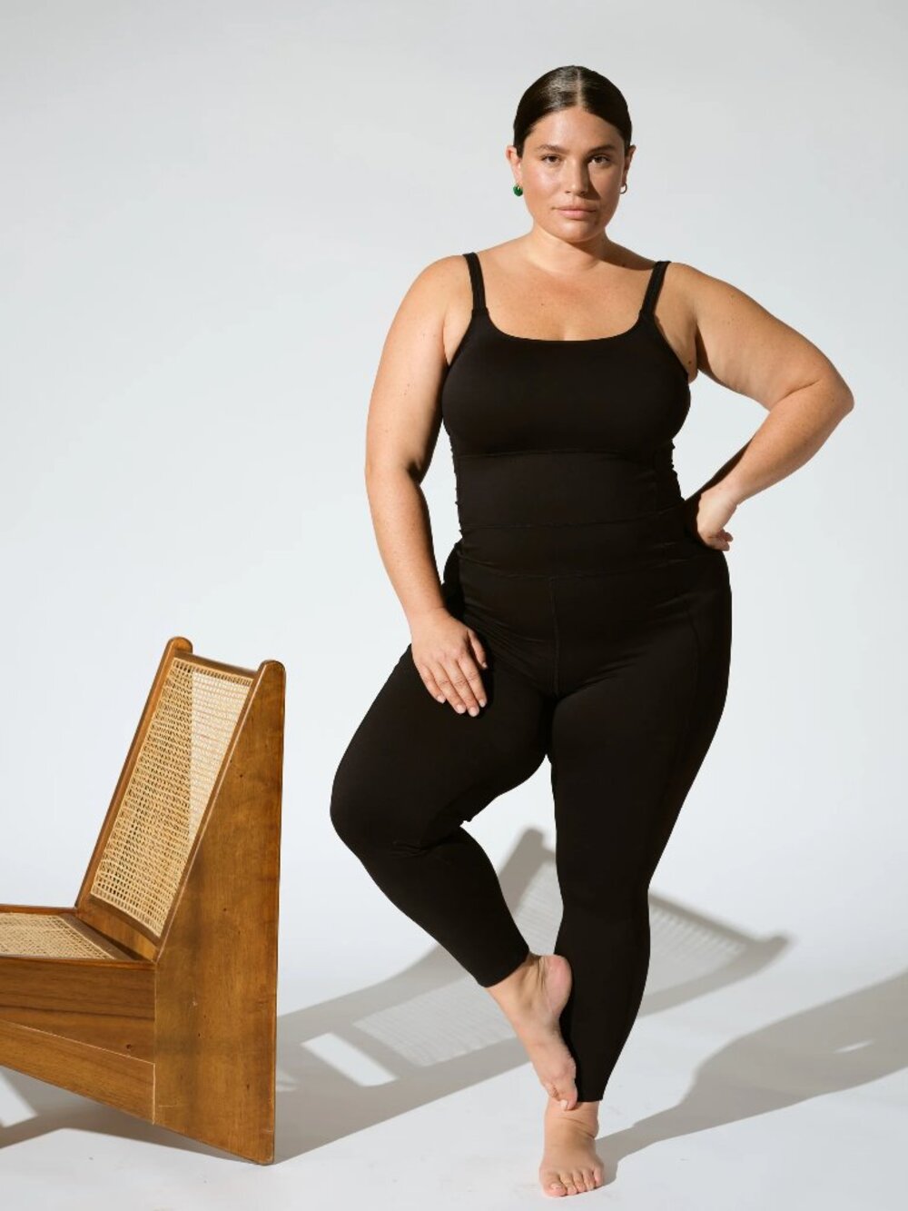 Universal Standard Neck To Naked Bodysuit Black - sz L (22-24)